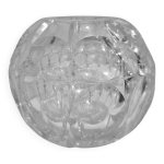 Vase boule en cristal taill