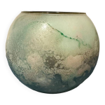 Vase boule en verre laqu jean - noel bouillet