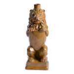 Vase - bouteille ancienne zoomorphe lion en grs maill signe gps
