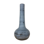 Vase cramique 1970 sign bleu