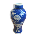 Vase cramique bleu - dcor sinisant