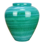 Vase cramique bleu / vert vintage
