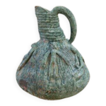 Vase cramique design en terre cuite sign 1968