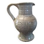 Vase en cramique maill gris clair