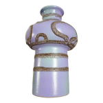 Vase en cramique maille, forme et dcor abstrait, fat lava, vintage annes 60 / 70