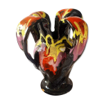 Vase céramique flammée multicolore vallauris Vase céramique flammée multicolore vallauris
