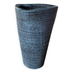 Vase en céramique striée signé kd Vase en céramique striée signé kd