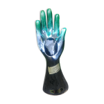 Vase en cramique vernisse vert noir vallauris sign grard marrel