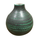 Vase en cramique vert des annes 50