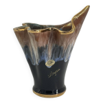 Vase en cramique vintage en forme de flamme