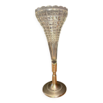 Vase cornet, bouquetire en cristal taill (trs certainement baccarat, saint louis. . . )