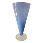 Vase coupe en verre souffl, 1990