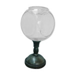 Vase ou coupe en verre sur pied argenté Vase ou coupe en verre sur pied argenté