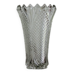 Vase en cristal taille - motif pointes de diamant
