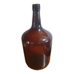 Vase dame jeanne en verre fum marron