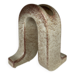 Vase double sculptural en cramique maille, design de roberto rigon