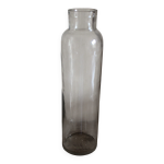Vase flacon ancien verre transparent fin bulles vase