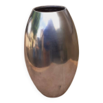 Vase en fonte d'aluminium poli, années 60 Vase en fonte d'aluminium poli, années 60