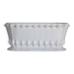 Vase en fonte maill blanc, vase art dco, jardinire art dco, collection