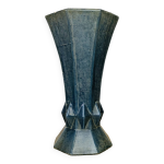 Vase fonte �maill�e art d�co