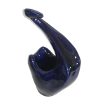 Vase forme cygne cramique maille bleu dcoration vintage