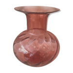 Vase forme oignon de couleur rose rouge