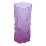 Vase gobelet ecorce en verre mauve 1960'
