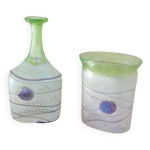 Vase et gobelet en verre kosta boda sude