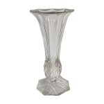 Vase haut  pied art - dco en cristal moul dbut xxme
