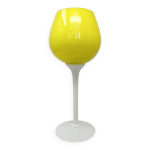 Vase jaune en opaline empoli