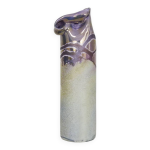 Vase joseph bougre iris violet rose en cramique sign jb 1989