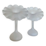 Vases leonardo pate de verre vintage (x2)