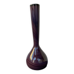 Vase moderniste violet en verre annes 60