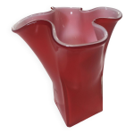 Vase mouchoir vintage incamiciato verre de murano 1960