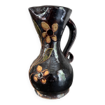 Vase noir  fleurs jaunes