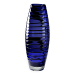 Vase obus vintage en verre de murano violet bleu