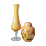 Vase en opaline et potiche Vase en opaline et potiche