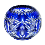 Vase, photophore en cristal overlay bleu