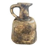 Vase pichet brutaliste marron en terre cuite