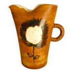 Vase, pichet en céramique émaillée par madelaine brault poterie la colombe, années 50 - 60 Vase, pichet en céramique émaillée par madelaine brault poterie la colombe, années 50 - 60