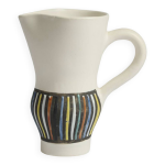Vase pichet  pyjama  en faence roger capron sign au revers - cramique