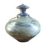 Vase pot en cramique bleu
