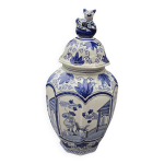 Vase pot couvert delft manufacture n�erlandaise, d�but xx�me