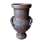 Vase pot en terre cuite grecque décoration ancienne vintage Vase pot en terre cuite grecque décoration ancienne vintage