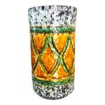 Vase rouleau, cramique maille, italie, design des annes 60 / 70