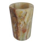 Vase rouleau en onyx poli 1970