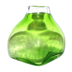 Vase scandinave en verre souffl vert, 1960 - 1970