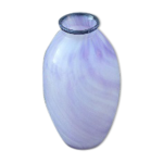 Vase soliflore art dco en pate de verre lillas violet