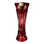 Vase soliflore en cristal de boh�me taill� doubl� rouge rubis echt g ludwig