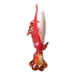 Vase soliflore / figurine poisson espadon en verre d art souffl murano italie. haut 29 cm